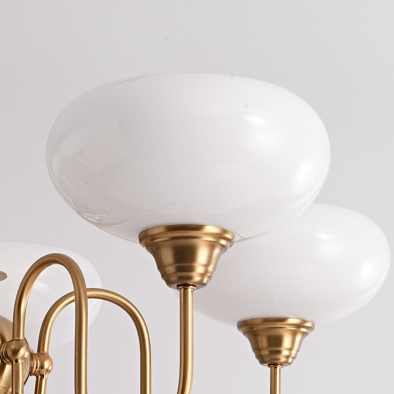 Luna Cream White Bubble Glass Chandelier