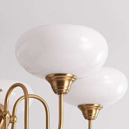 Luna Cream White Bubble Glass Chandelier