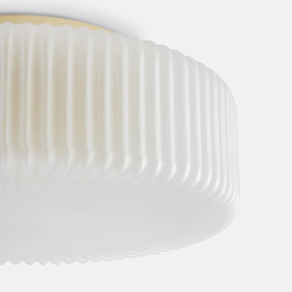 Nymirra Modern Ribbed Glass Flush Mount Ceiling Light