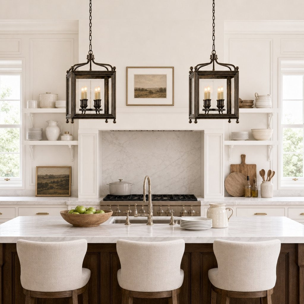 Leroy Vintage Metal 4-Light Lantern Pendant Light