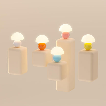 Evinth Mini Colorful Ceramic Base Mushroom Table Lamp