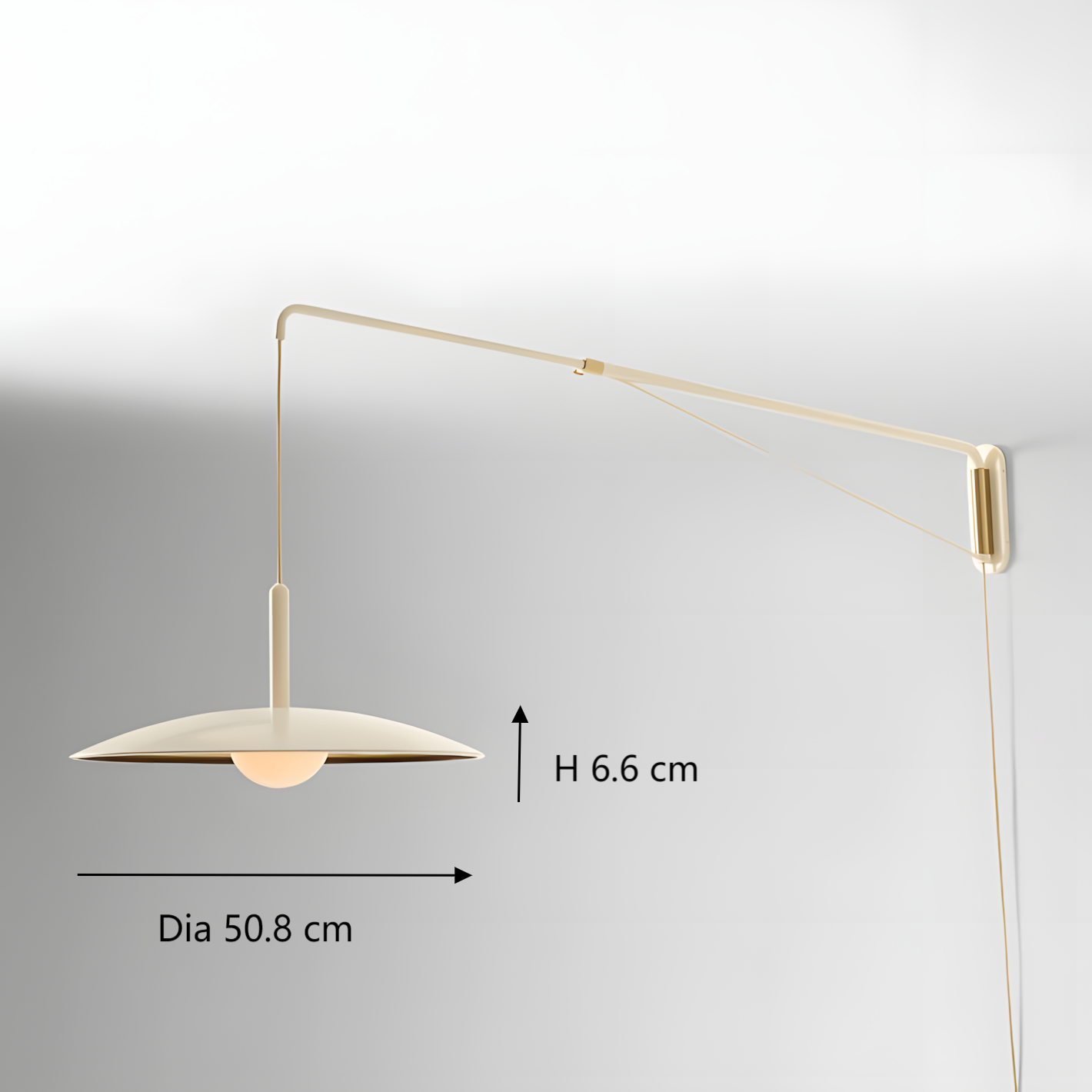 Cruz Minimalist Adjustable Plug-In Wall Sconce