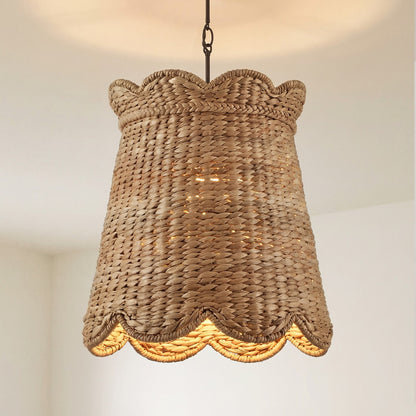 Karinne Natural Flower Rattan Pendant Light