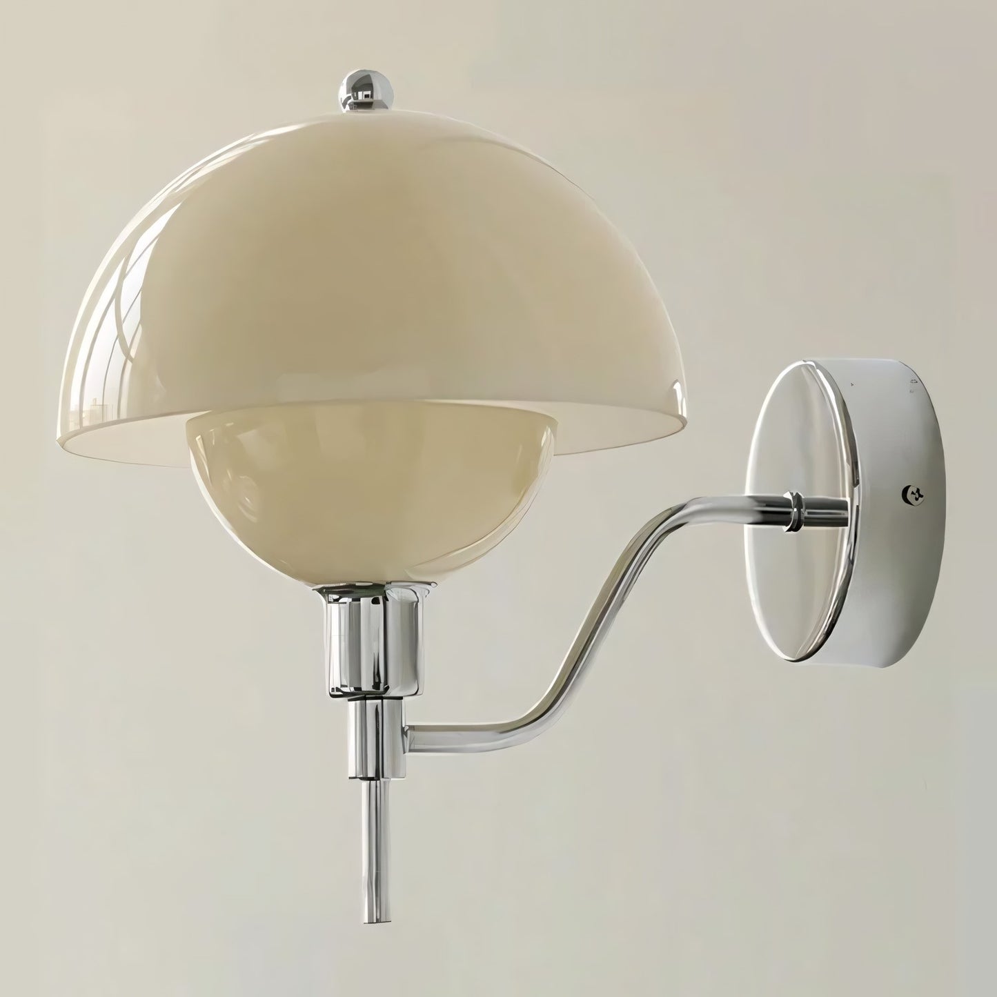 Xavra French Bauhaus Mushroom Glass Aisle Wall Lamp