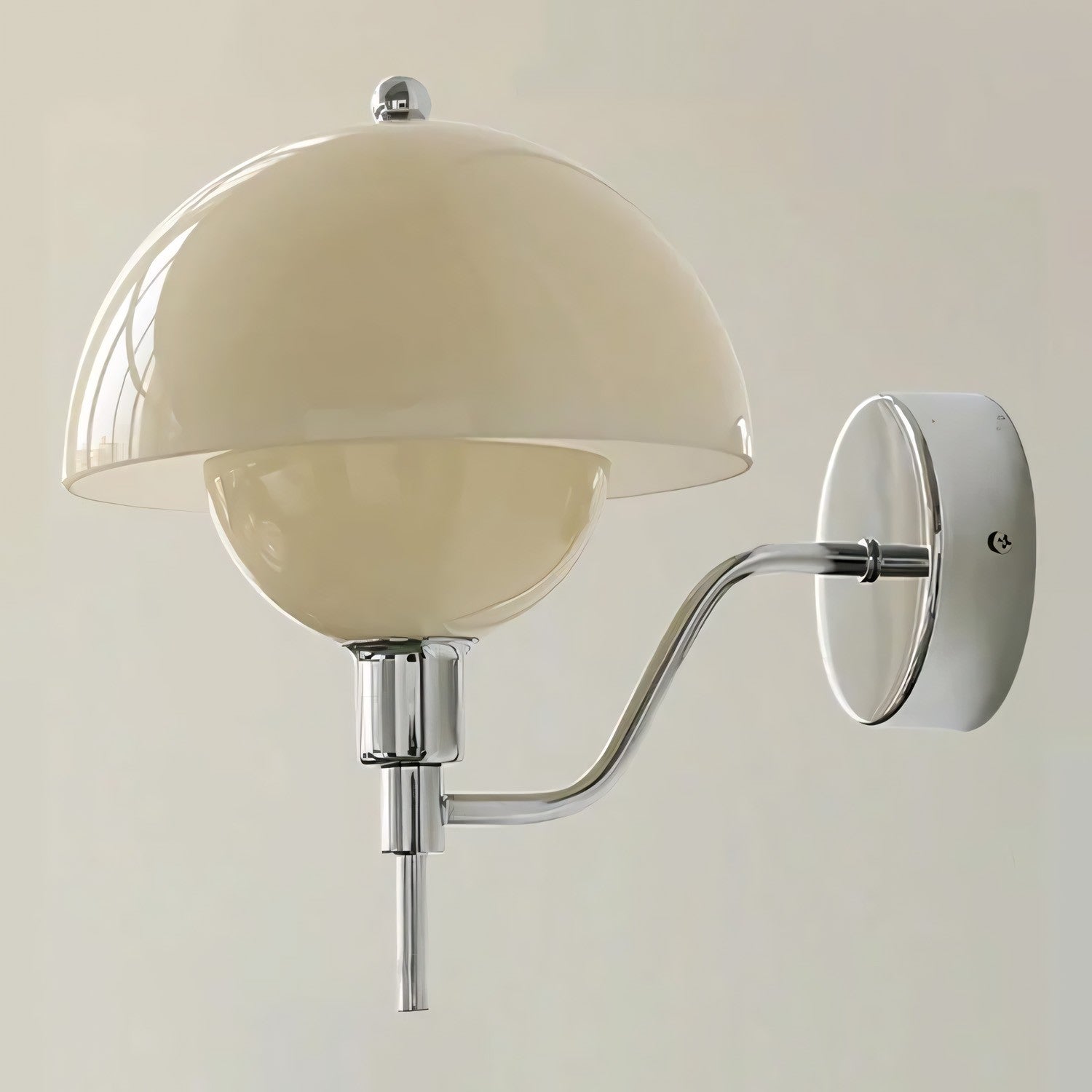 Xavra French Bauhaus Mushroom Glass Aisle Wall Lamp