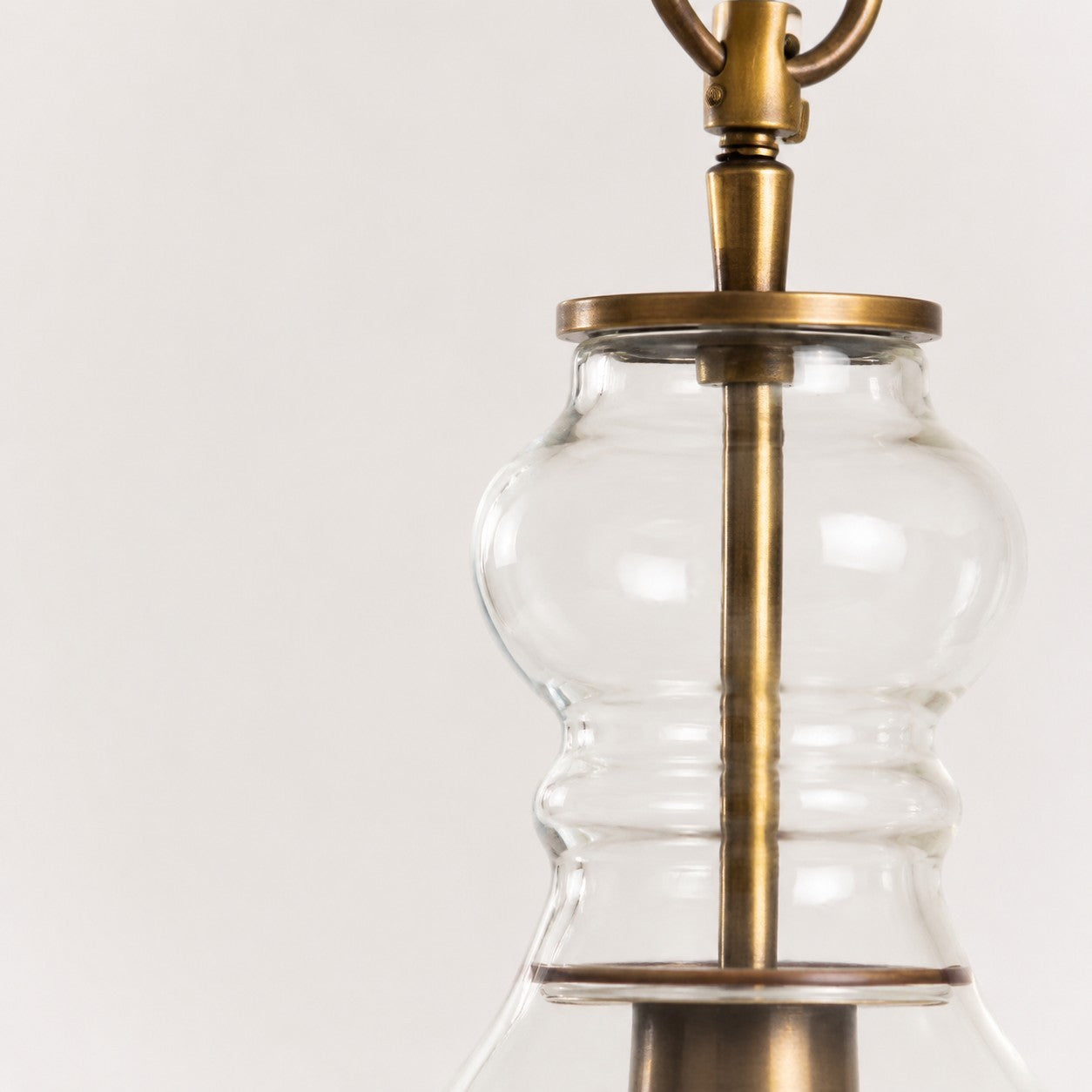 Yates Industrial Clear Glass Pendant Light