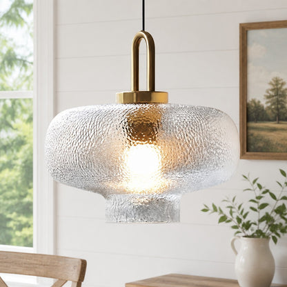Cove Rustic Glass Metal Pendant Light