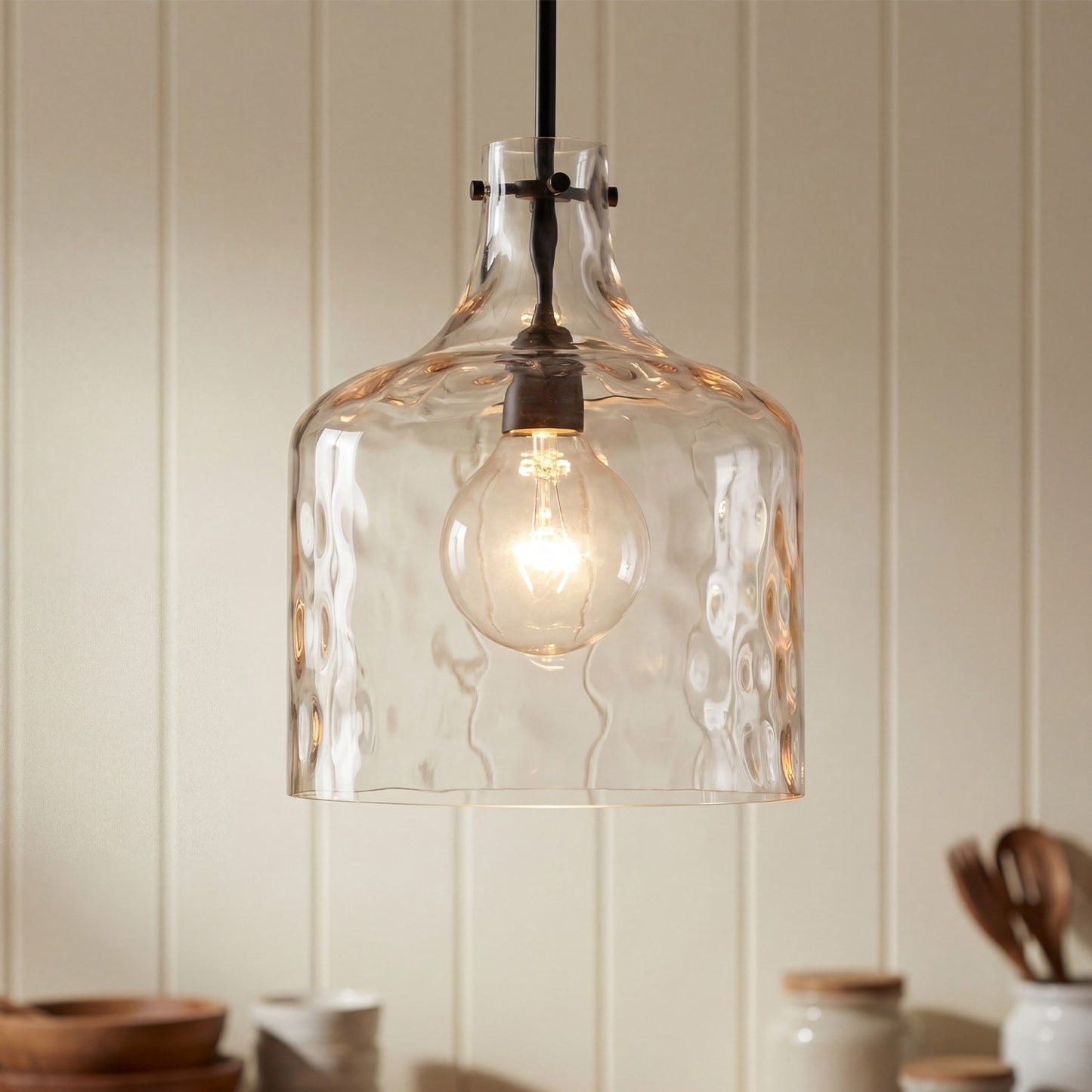 Tydon Minimalist Water Ripple Glass Pendant Light