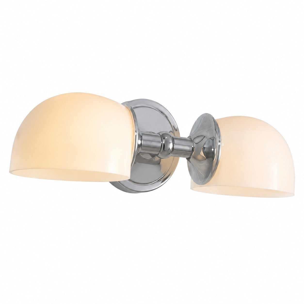 Valor Rustic Metal Double White Glass Wall Sconce