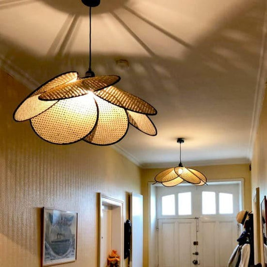 Atticus Screen Cannage Rattan Pendant Light