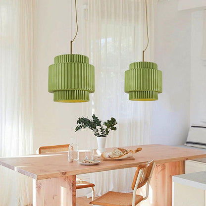 Brisby Striped Frosted Fluted Ceramic Pendant Light
