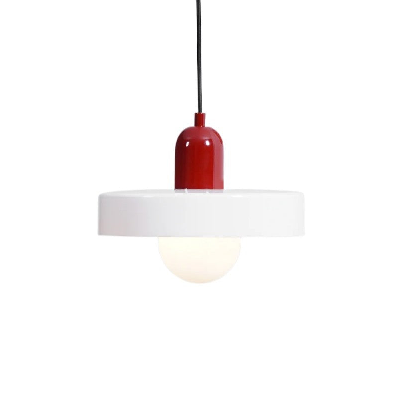 Xanadu Bauhaus Stained Glass Disc Pendant Light