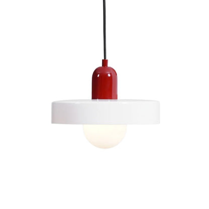 Xanadu Bauhaus Stained Glass Disc Pendant Light