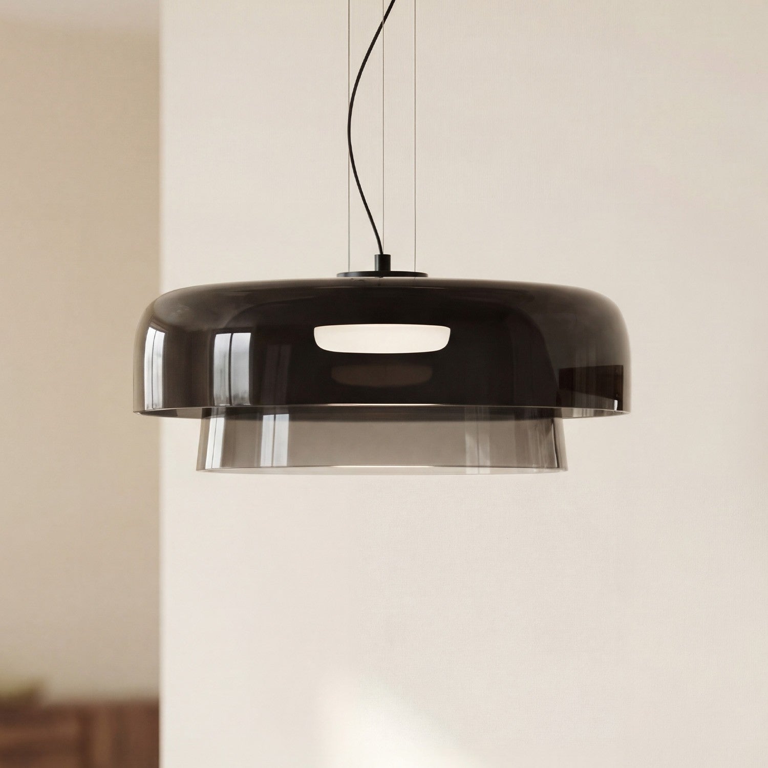 Zaire Bowl Shaped Layer Stained Glass Pendant Light