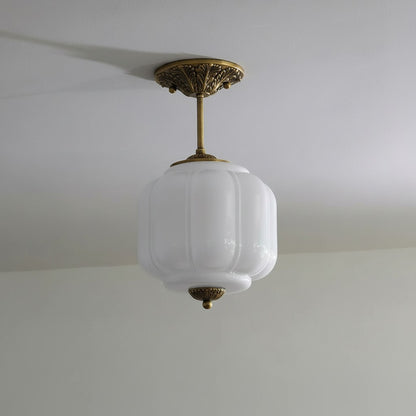 Conran Vintage Milk Glass Lantern Eloise Ceiling Light