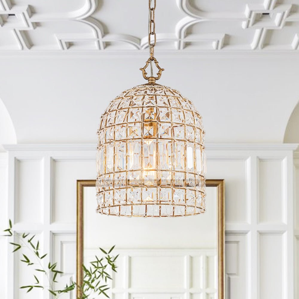 Zelda French Crystal Birdcage Pendant Light