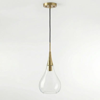Clarke Minimalist Teardrop Glass Pendant Light