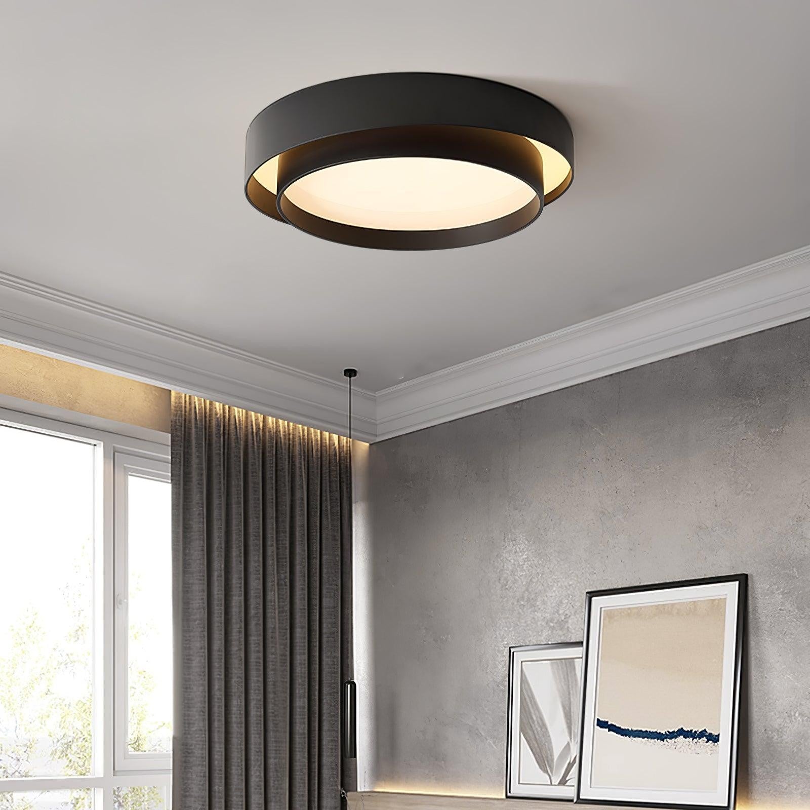 Melady Nordic Irregular Double-Layer Circular Ceiling Light