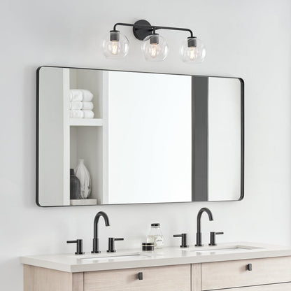 Ericka Farmhouse 3 Light Glass Globe Vanity Light