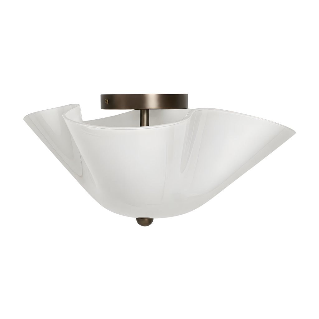 Esmay Modern Wavy Glass Fazzo Flush Mount Ceiling Light