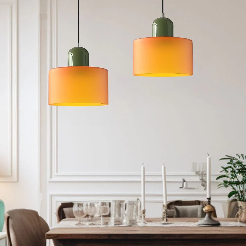 Colorful Creative Small Fresh Glass Shade Pendant Light