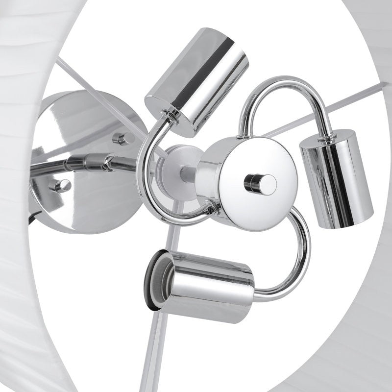 Elaraine Pleated Fabric Circular Drum Shade Chandelier