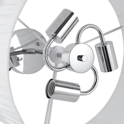 Elaraine Pleated Fabric Circular Drum Shade Chandelier