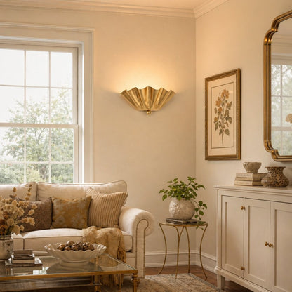 Imara Antique Brass Flower Wall Sconce