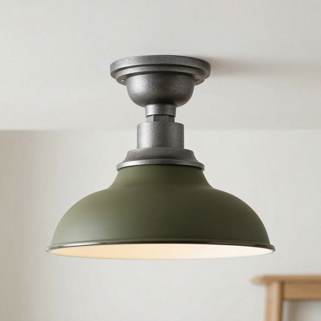 Creed Classic Industrial Metal Dome Ceiling Light