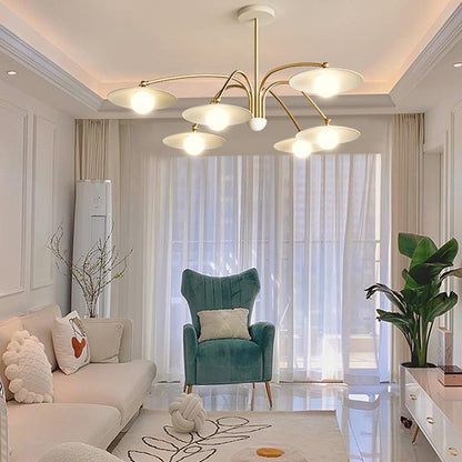 Xandros White Metal Champignon Chandelier