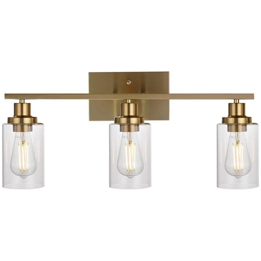 Lynor Classic Farmhouse Clear Glass Triple Sconce