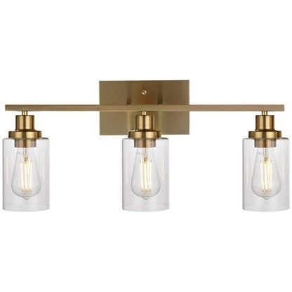 Lynor Classic Farmhouse Clear Glass Triple Sconce
