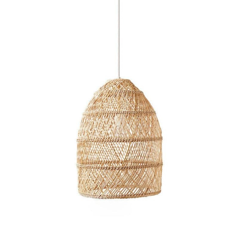 Juno Scandinavian Boho Woven Wicker Rattan Pendant Light