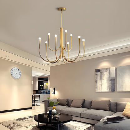 Luren Light Luxury Candle Iron Branch Chandelier