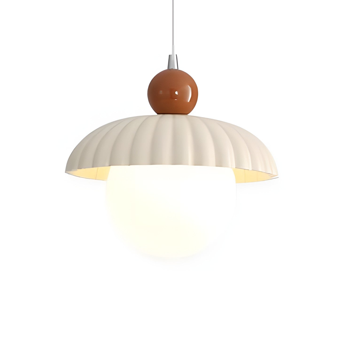Brynley Cream Style Glass Flower Pendant Light