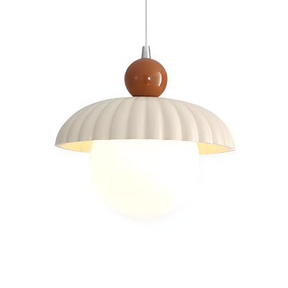 Brynley Cream Style Glass Flower Pendant Light
