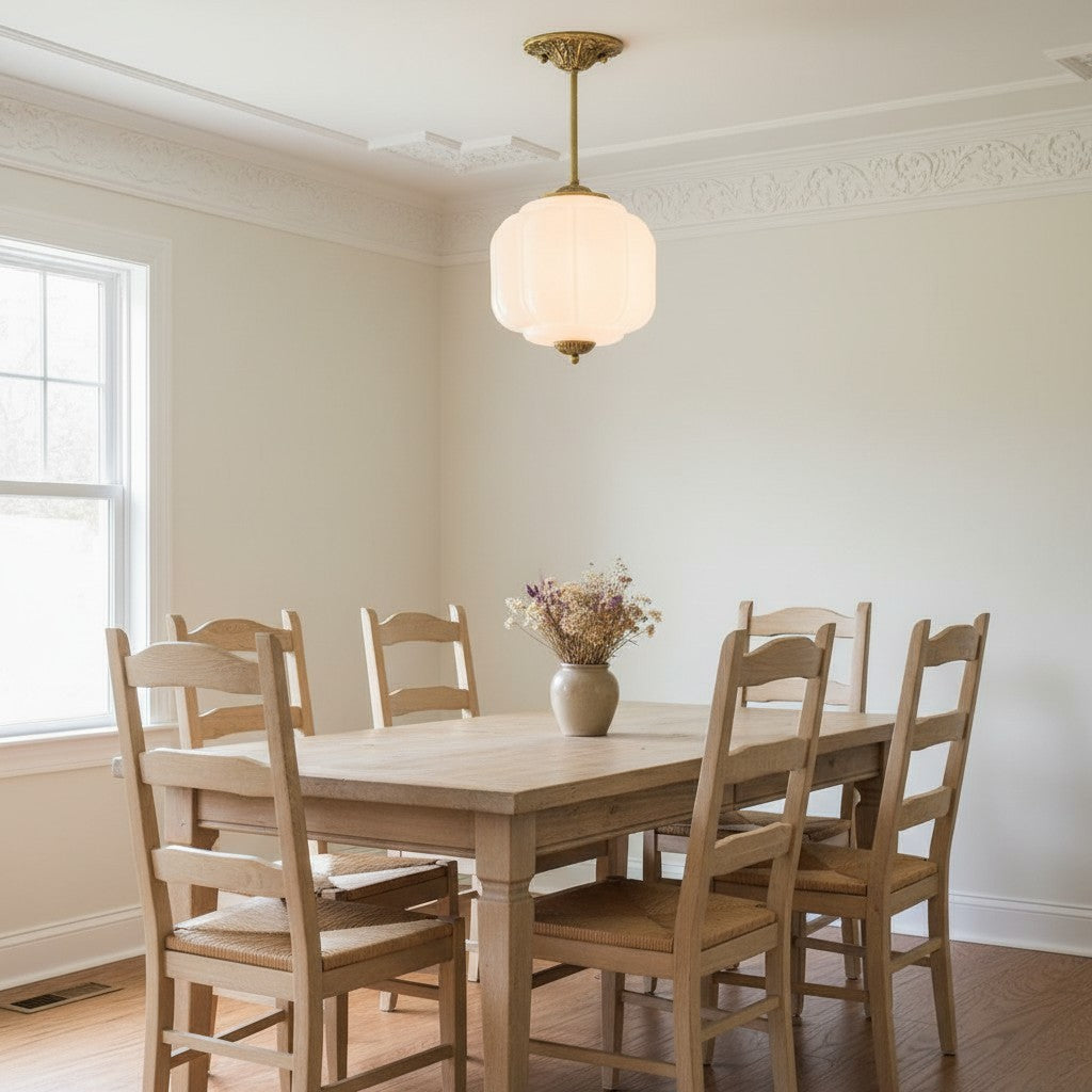 Conran Vintage Milk Glass Lantern Eloise Ceiling Light