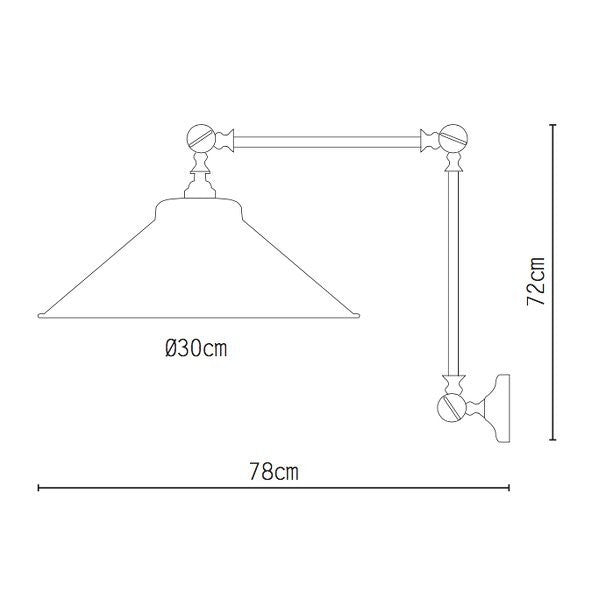 Galilea Industrial Brass Adjustable Wall Lamp