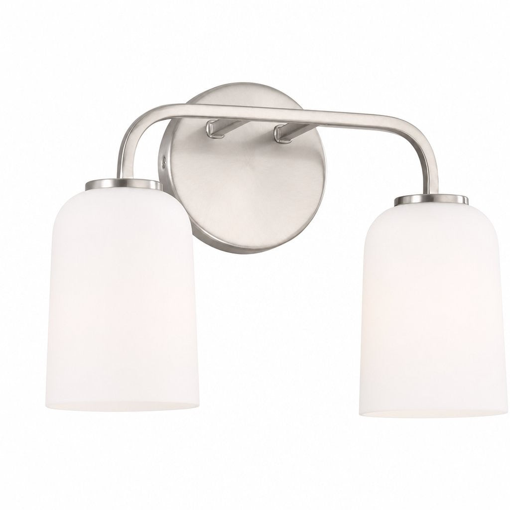 Bransen Modern Milk Glass 2/3-Light Vanity Wall Sconce