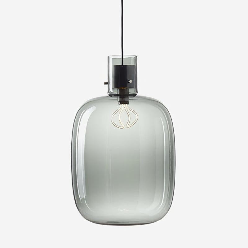 Dravon Minimalist Amber Glass Bottle Pendant Light