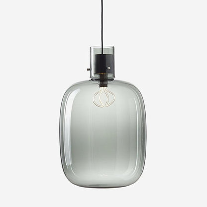 Dravon Minimalist Amber Glass Bottle Pendant Light