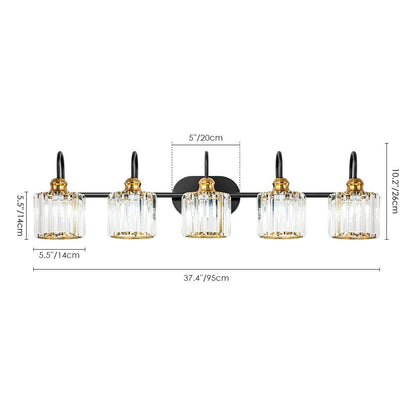 Naeris Modern Square Crystal Wall Sconce
