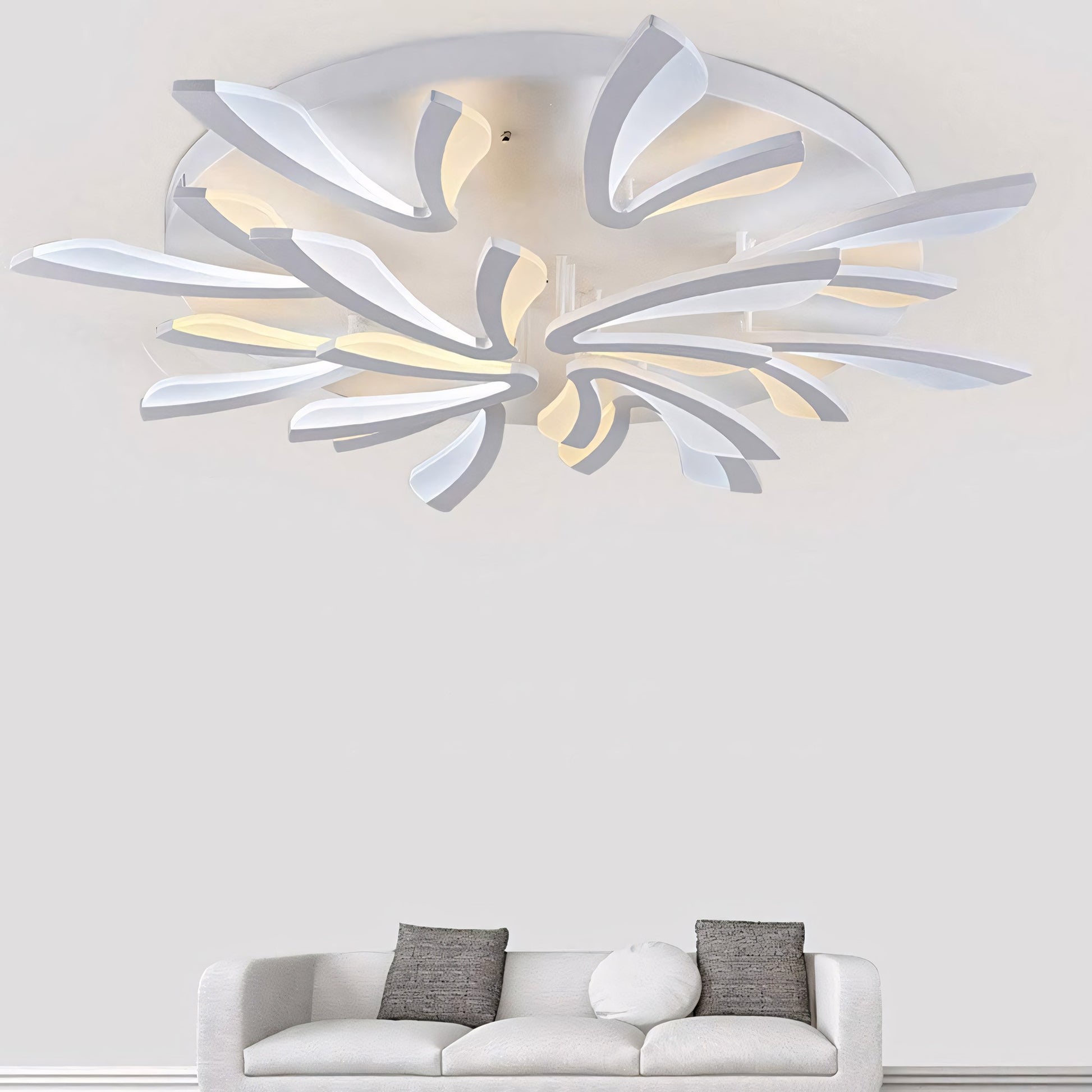 Sariel Led Dimmable Acrylic V Shape Ceiling Light