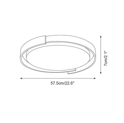 Jonathan Minimalist Round Travertine Stone Flush Mount Ceiling Light