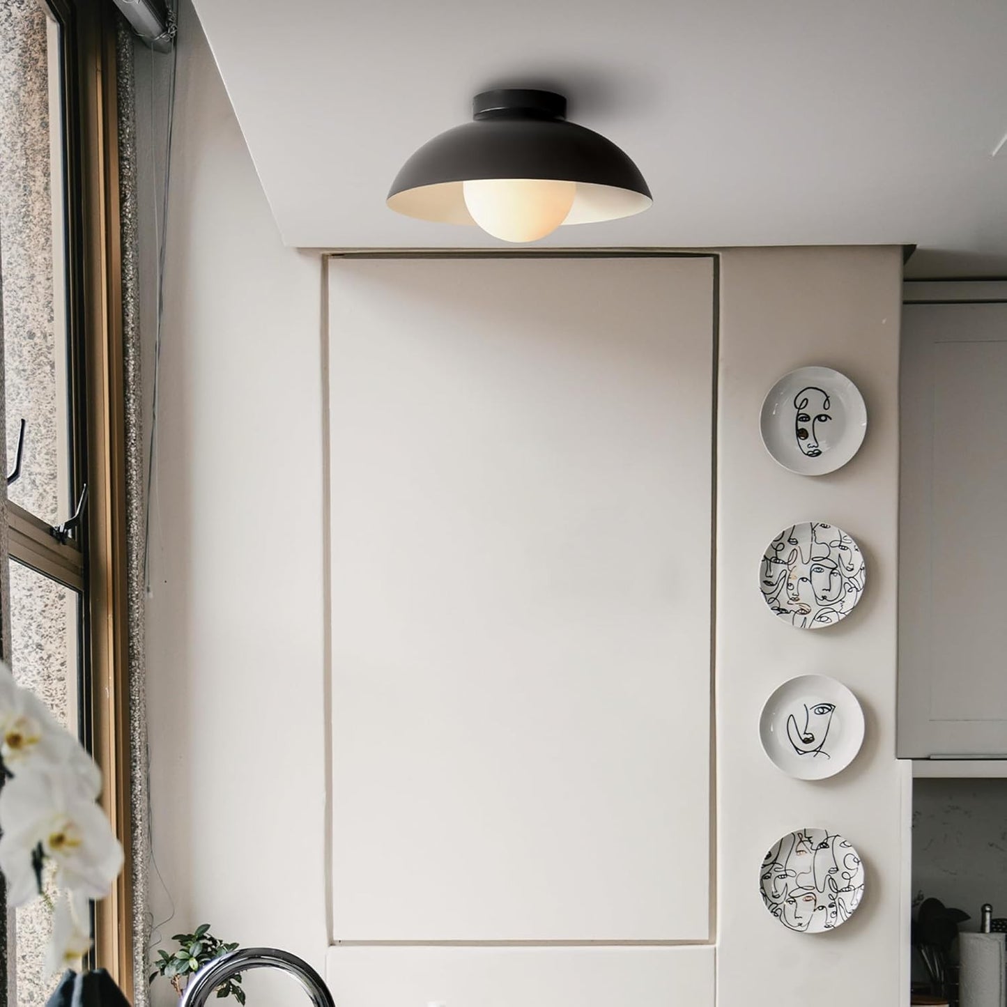 Karia Minimalist Flushmount Ceiling Light