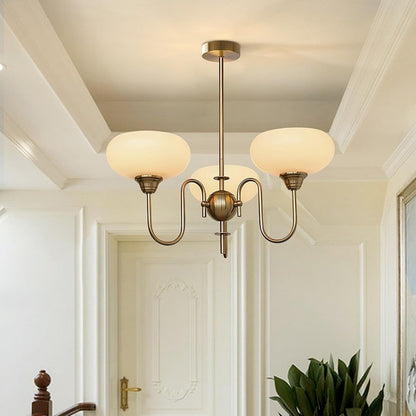 Luna Cream White Bubble Glass Chandelier