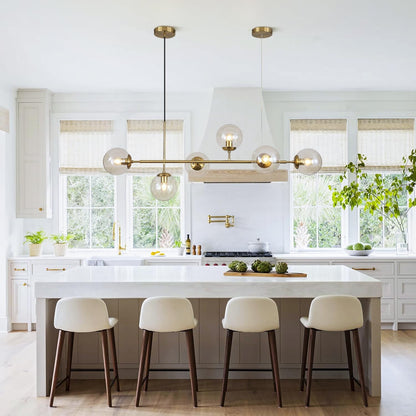 Celestina 6 Light Linear Glass Orb Pendant Light