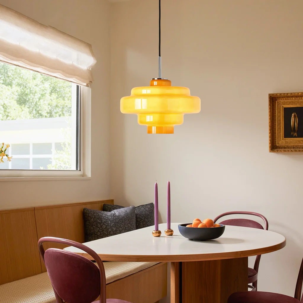Yves Vintage Tiered Glass Pendant Light