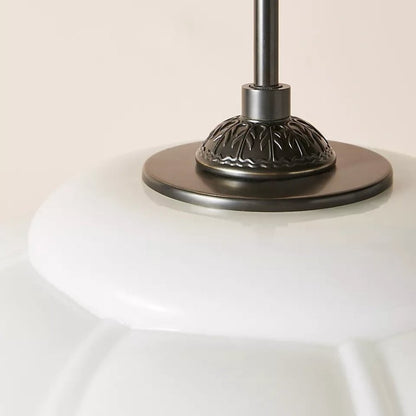 Cyrilith Vintage Milk Glass Oiled Brass Eloise Pendant light