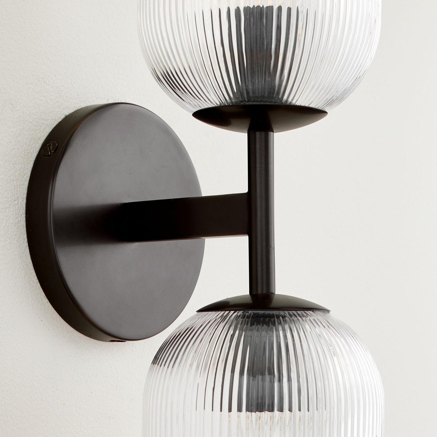 Alain Cooper Ribbed Glass Wall Sconce